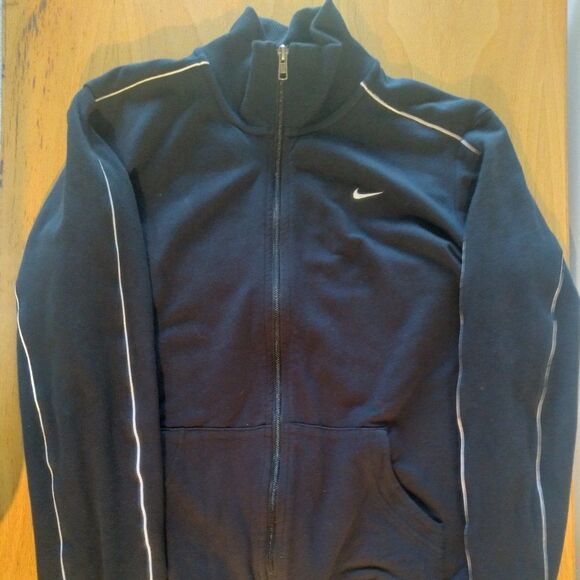 Vintage Nike Striped Zipper Track Jacket Warm Up Athletic - Picture 2 of 8